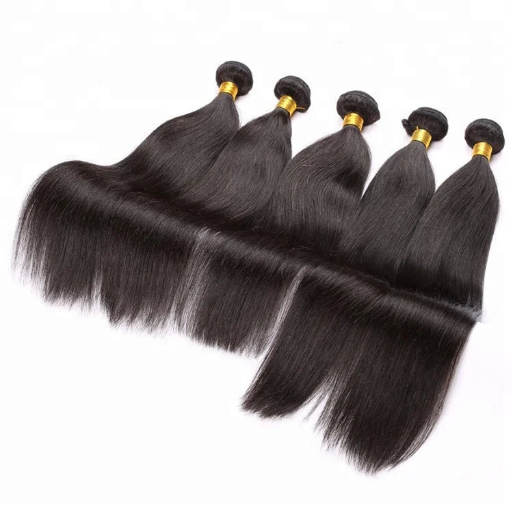 Human Hair Weave Bundles - Silky Straight Natural Color Hair Bundles