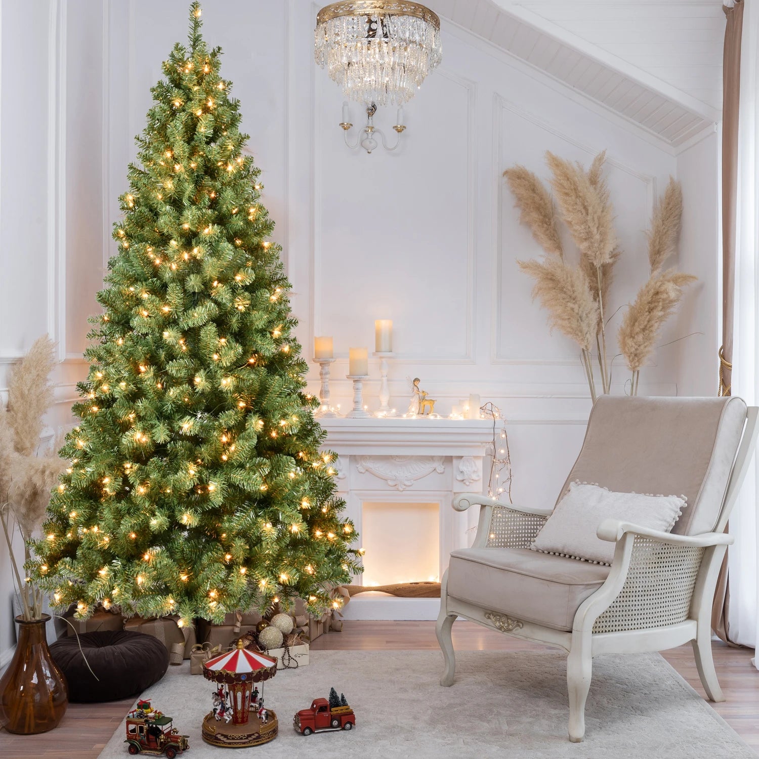 Indoor Home Luxury Artificial Christmas Tree with Lights