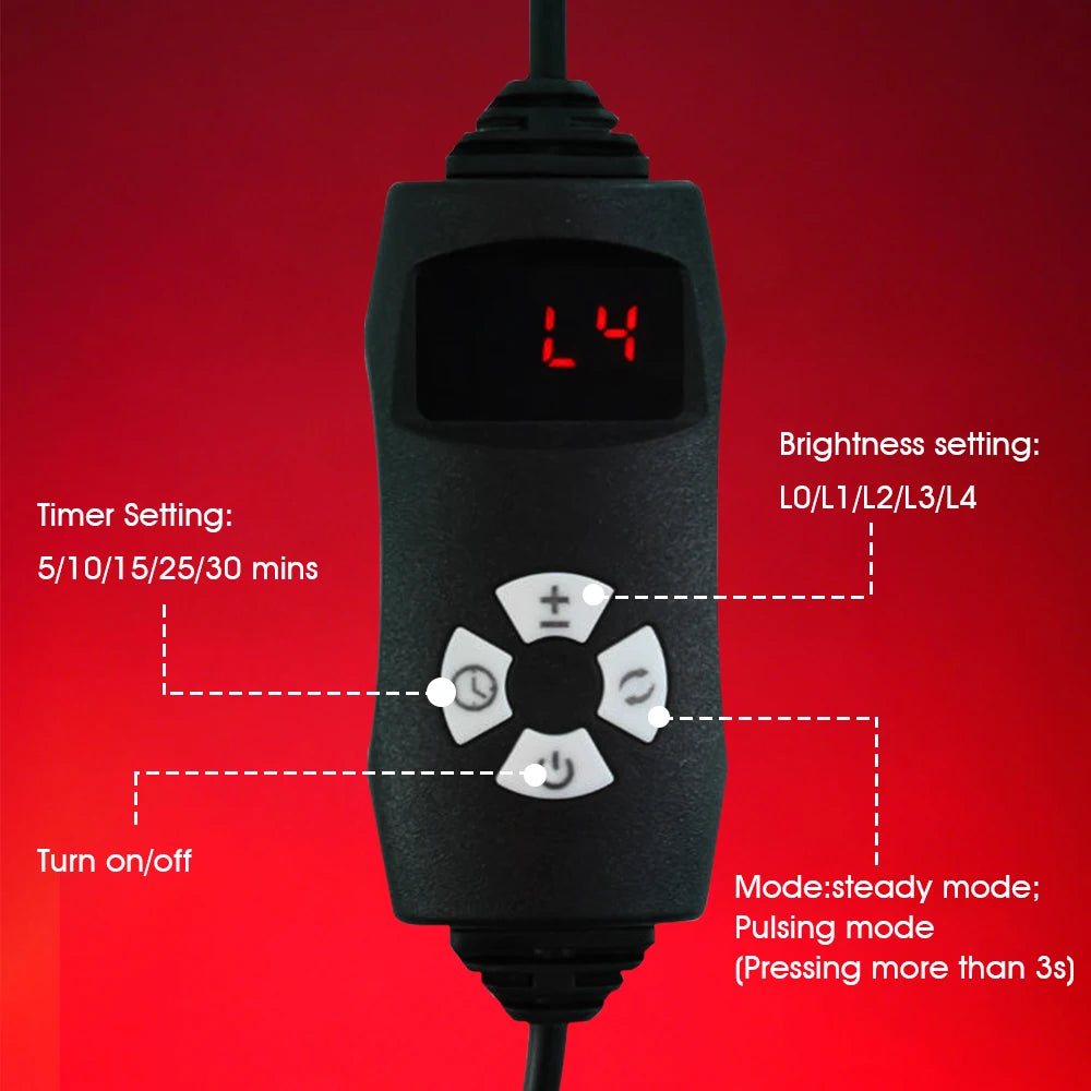 Multi-functional Timer Pulse Red Light LED Therapy Cap for Hair