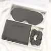 100% Mulberry Silk Sleep Set for Hair and Skin - Breathable Smooth Silk Pillowcase Eye Mask Headband and Scrunchies with Gift Box