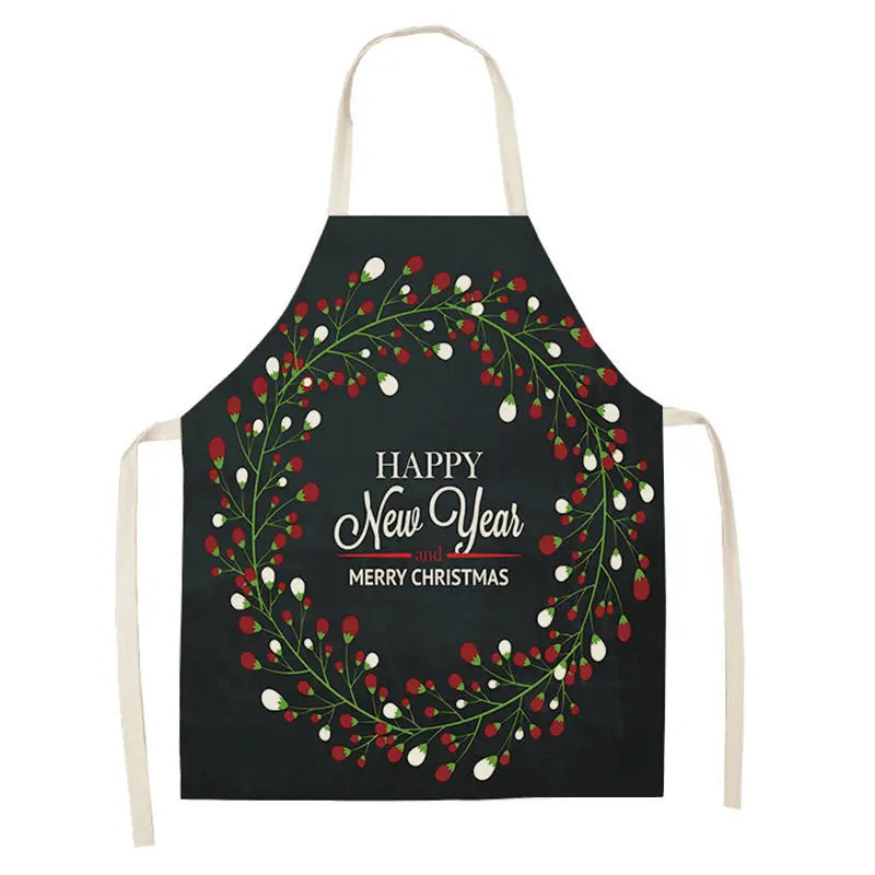 Matching Parent & Child Christmas Linen Blend Apron
