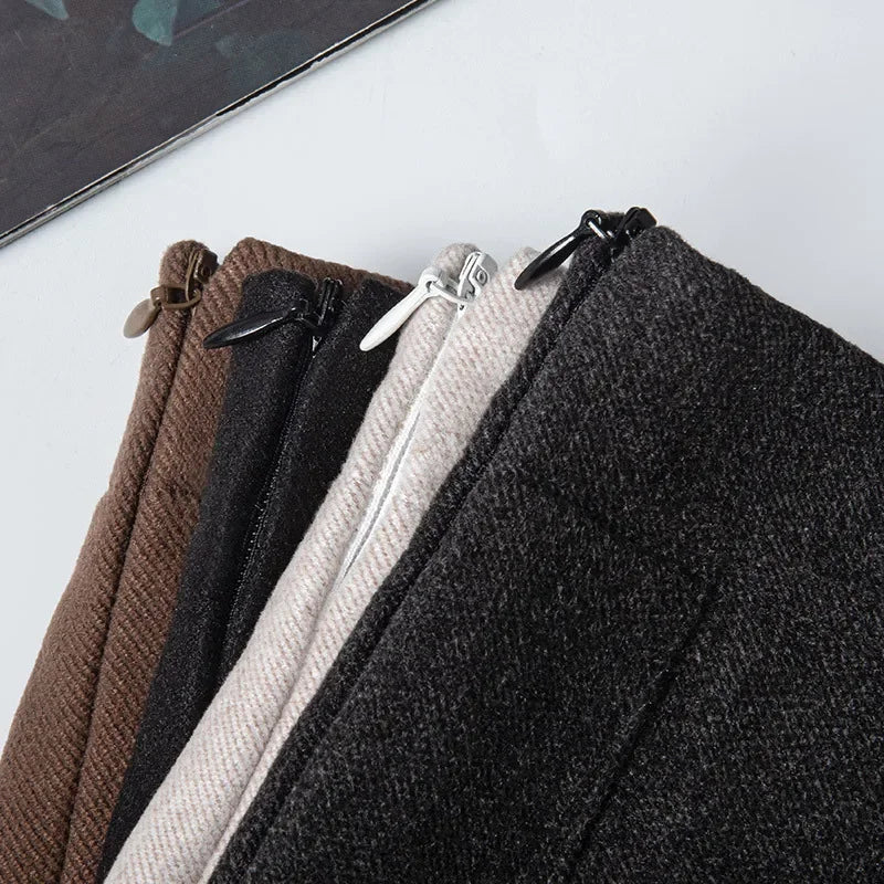 Pleated High Waisted Winter Skirt