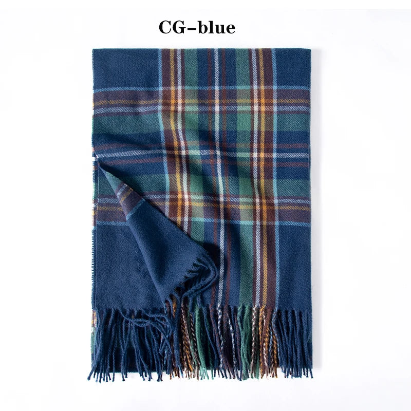 Men's Fashion Winter Scarf  With Tassel Cashmere Wrap