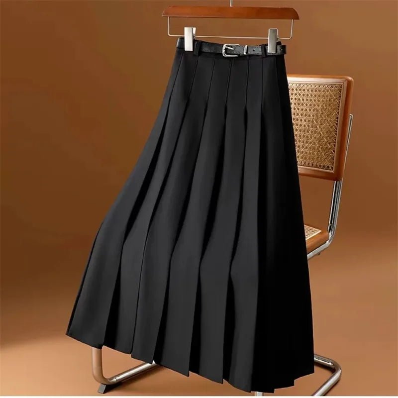 Women's Long Casual Pleated Skirt