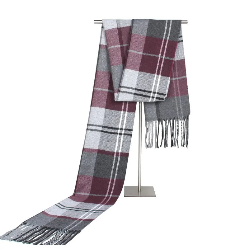 Classic Men's Faux Cashmere Winter Scarf for Man  - Great Christmas Gift