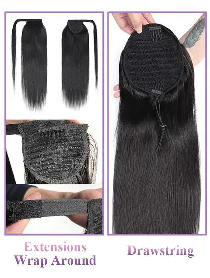 Long Ponytail Hair Extension with Drawstring