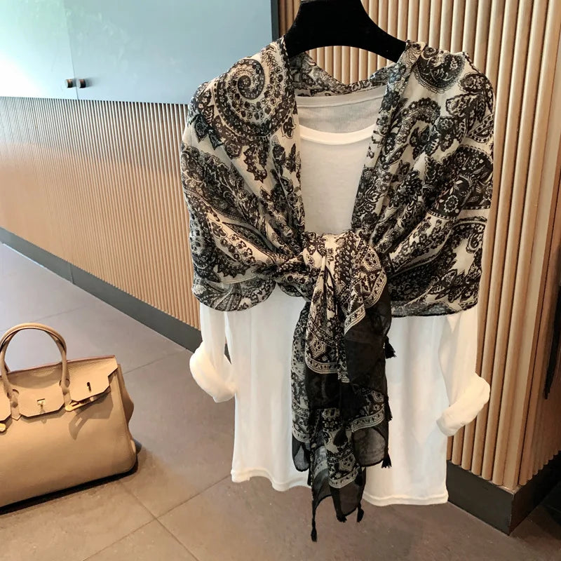 Bohemia Paisley Print Scarf - Great as a Shawl or Wrap Christmas Gift