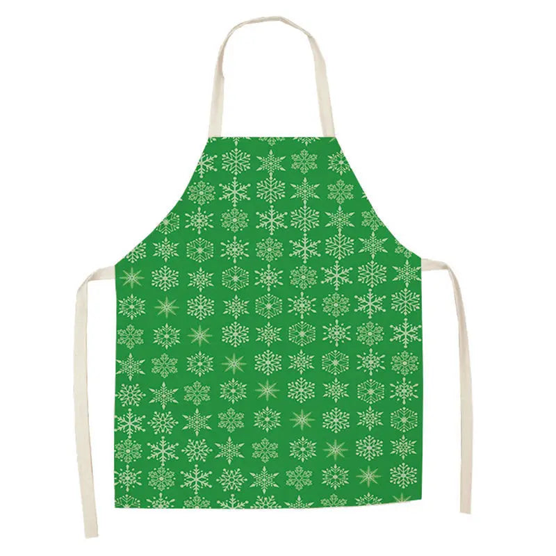 Matching Parent & Child Christmas Linen Blend Apron