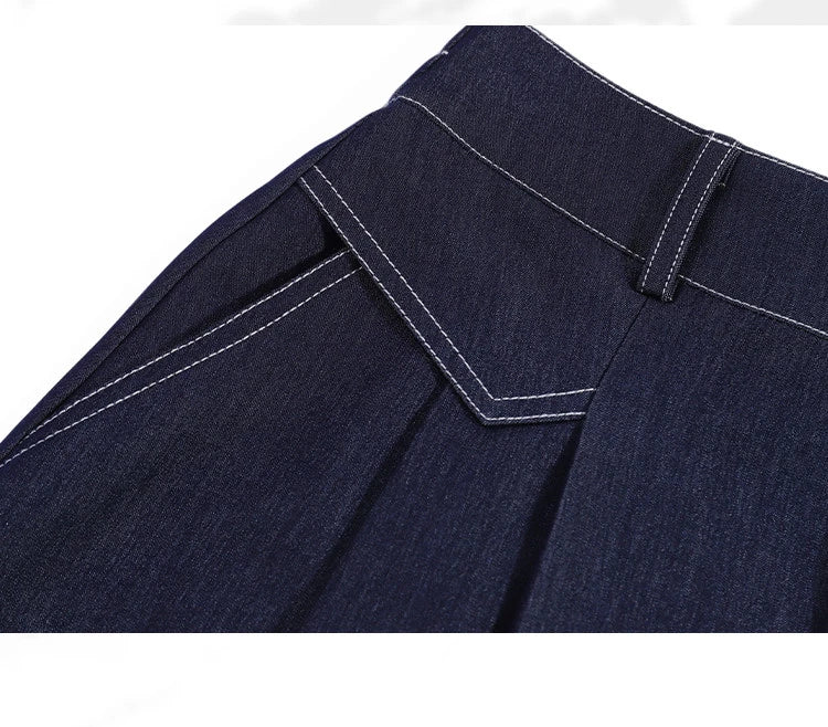 LOUIS YAO  Knee Length Jean Skirt