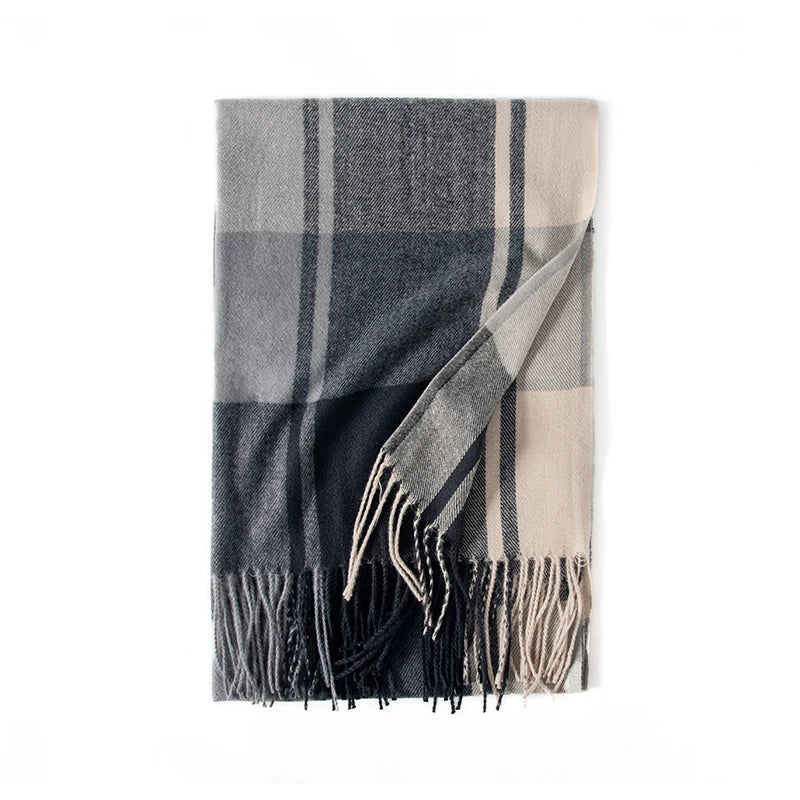 Men's Fashion Winter Scarf  With Tassel Cashmere Wrap