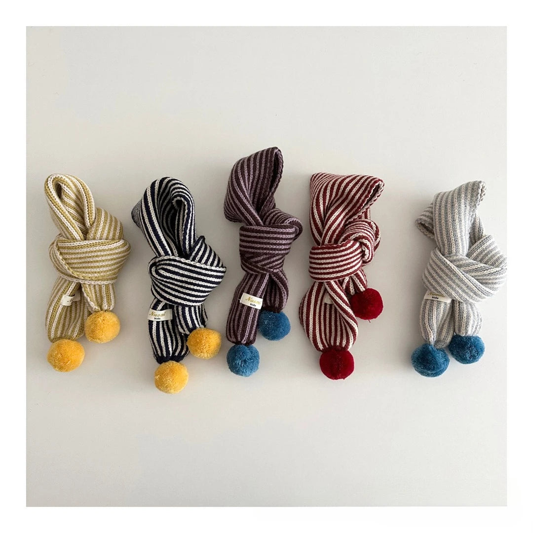 Children's Striped Stylish Wool Scarf