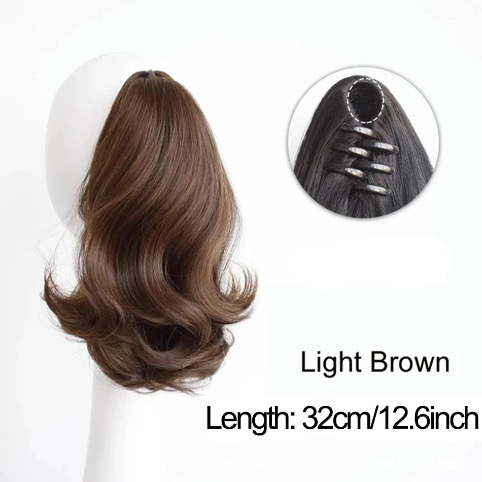 Synthetic Short Curly Wig Ponytail 12Inch Claw Clip-In