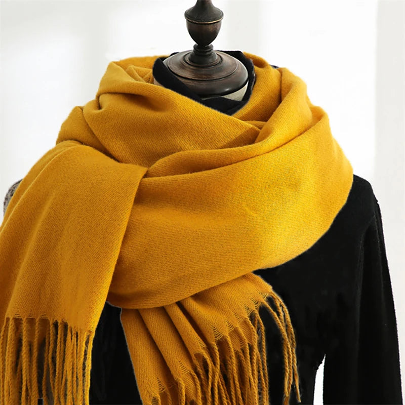 Men's Fashion Winter Scarf  With Tassel Cashmere Wrap