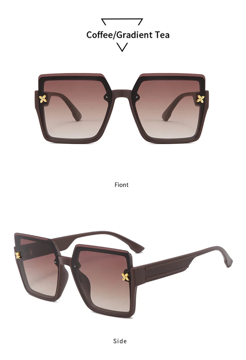 Niche Exquisite Square Sun Glasses - Protective Glasses UV400