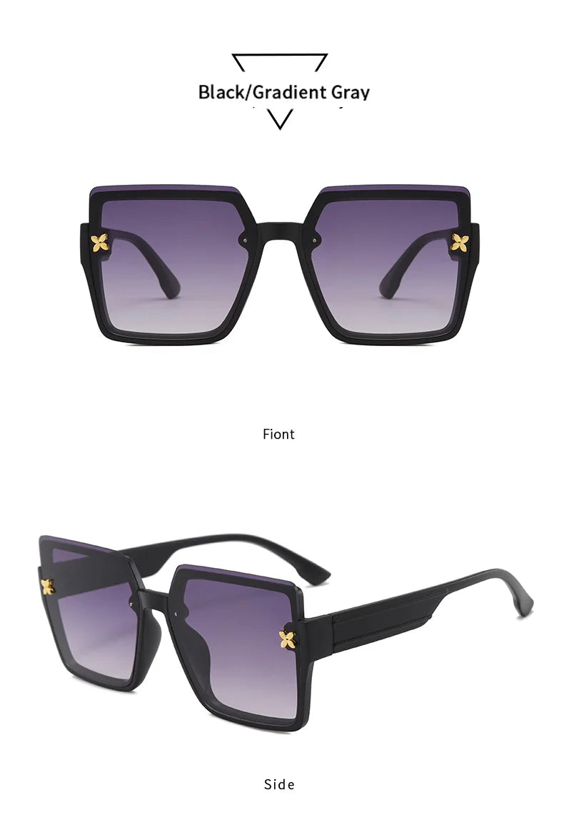 Niche Exquisite Square Sun Glasses - Protective Glasses UV400