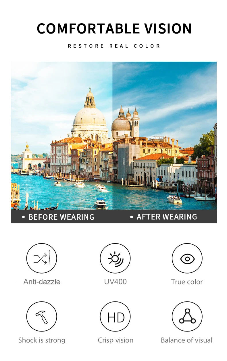 Niche Exquisite Square Sun Glasses - Protective Glasses UV400