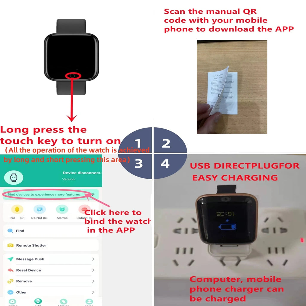 Smart Watch For Women - Bluetooth Connected Phone Player Music Fitness Sport Bracelet