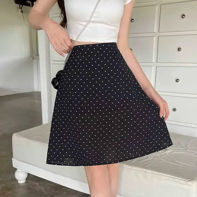 Skirts For Women High Waist Midi Woman Skirt Red Chic And Elegant Summer 2025 Streetwear Trend Stylish Modest Y2k Vintage Luxury