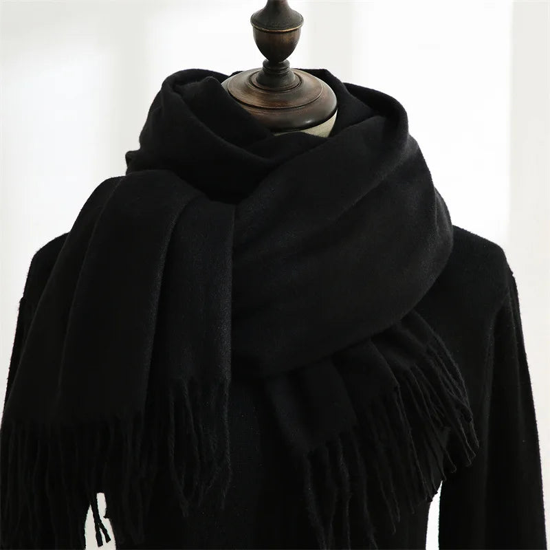 Men's Fashion Winter Scarf  With Tassel Cashmere Wrap
