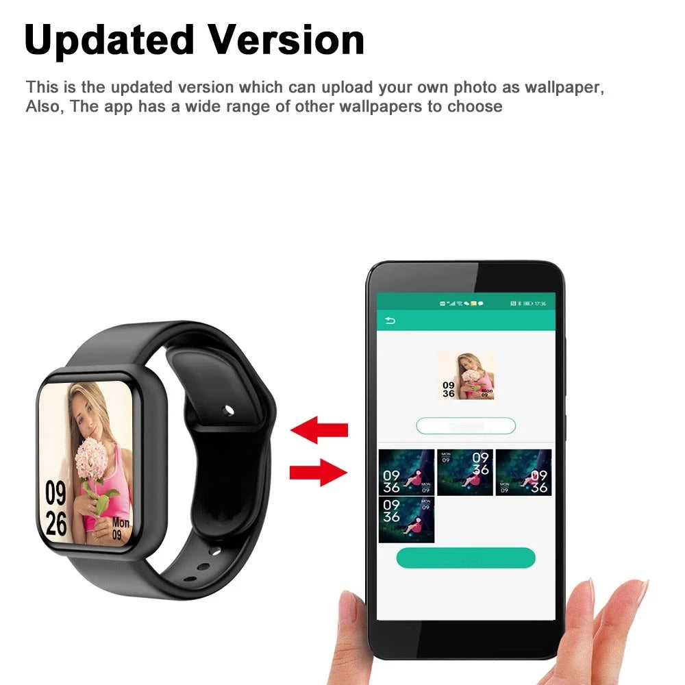 Smart Watch For Women - Bluetooth Connected Phone Player Music Fitness Sport Bracelet