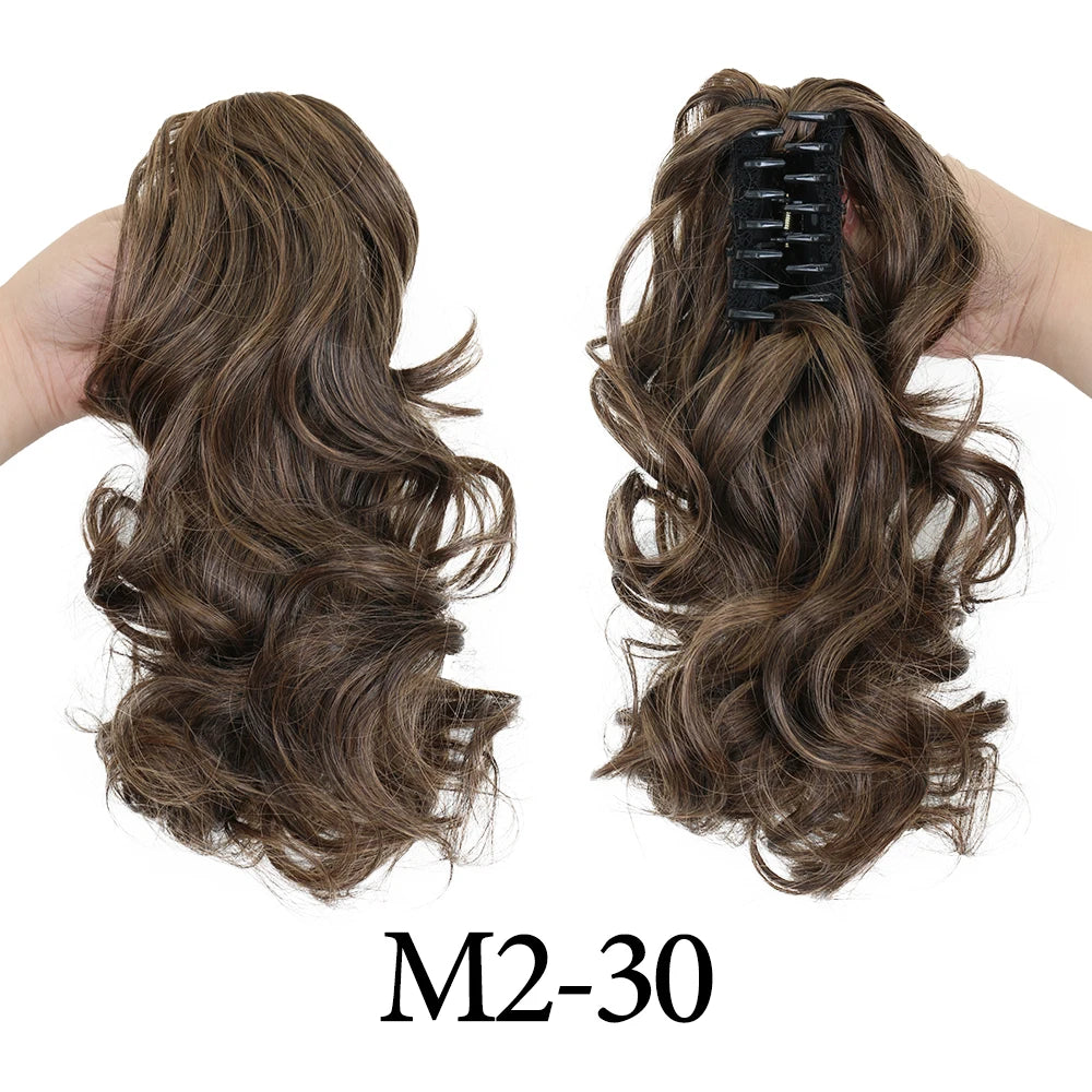 Synthetic 11" Short Curly Ponytail Claw Clip-on Ponytail