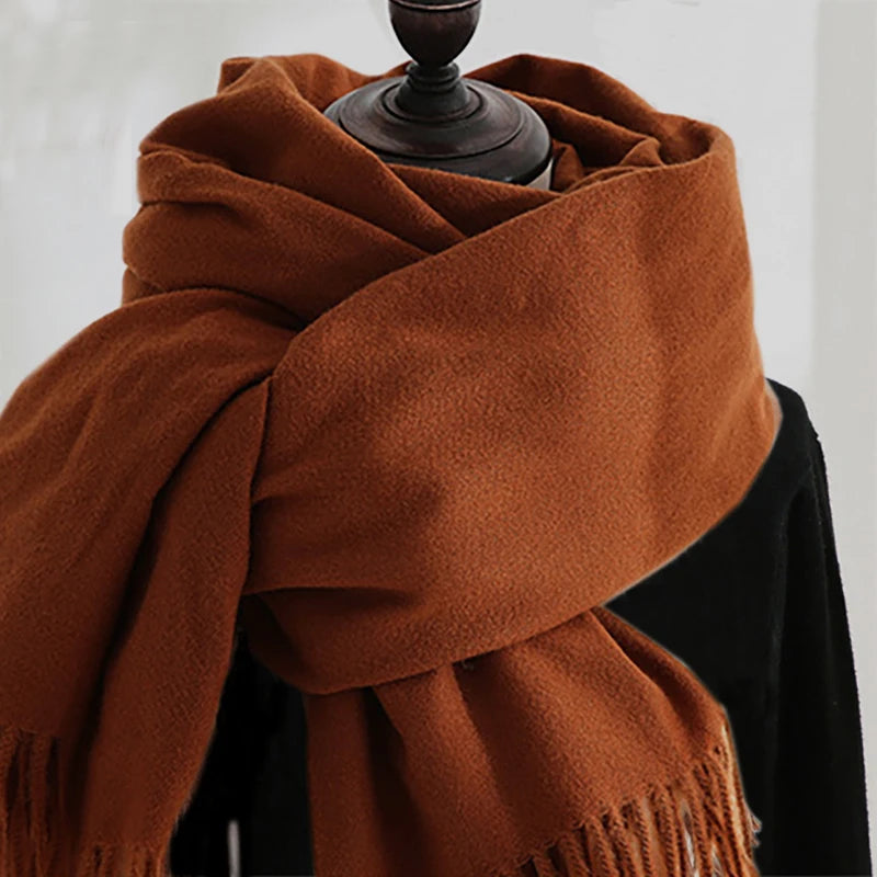 Men's Fashion Winter Scarf  With Tassel Cashmere Wrap