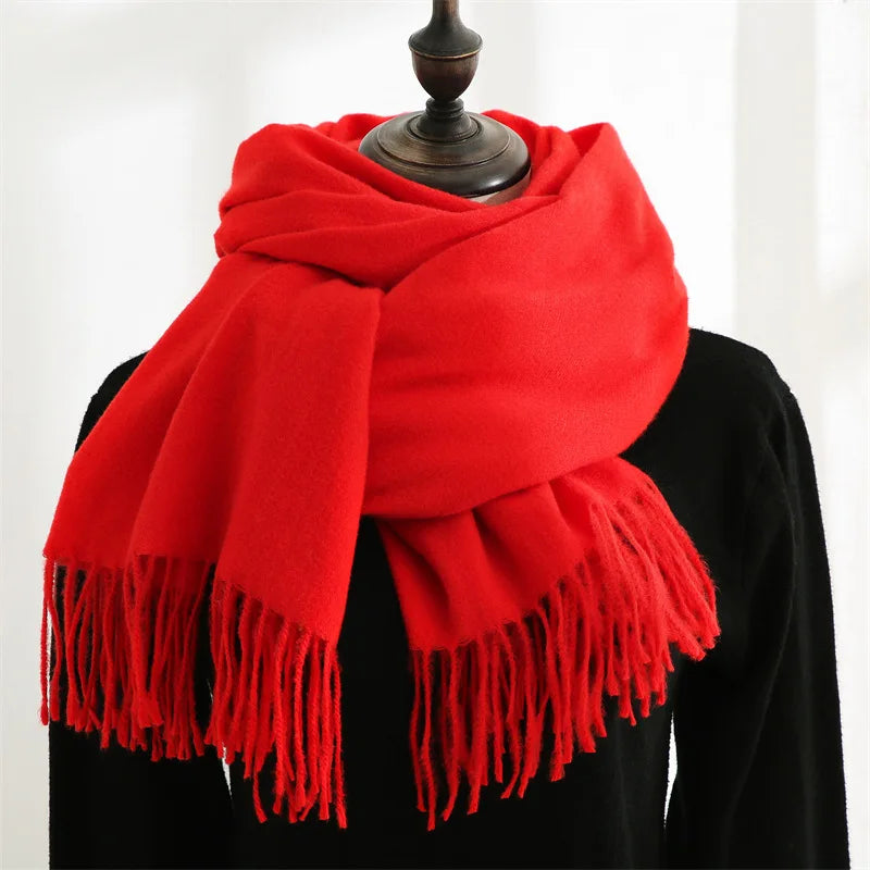 Men's Fashion Winter Scarf  With Tassel Cashmere Wrap