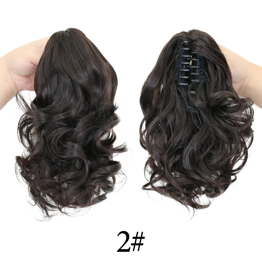 Synthetic 11" Short Curly Ponytail Claw Clip-on Ponytail