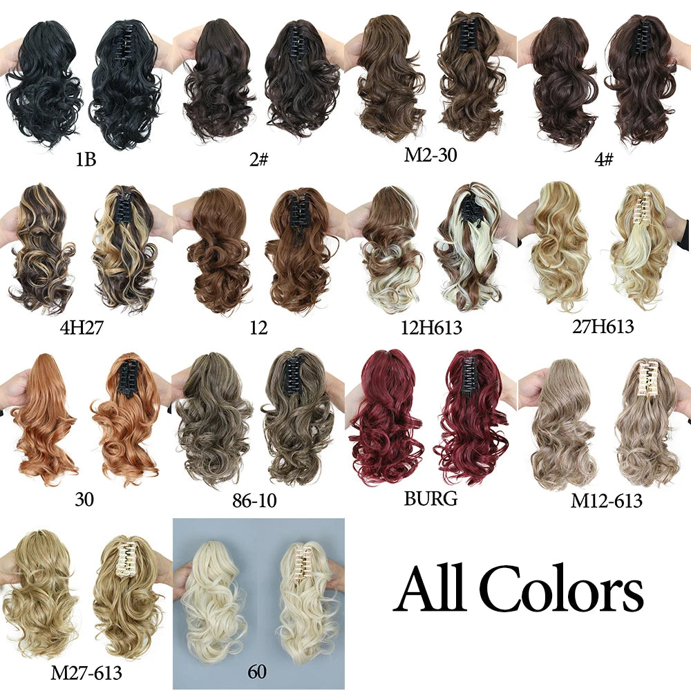 Synthetic 11" Short Curly Ponytail Claw Clip-on Ponytail