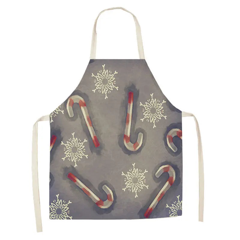 Matching Parent & Child Christmas Linen Blend Apron