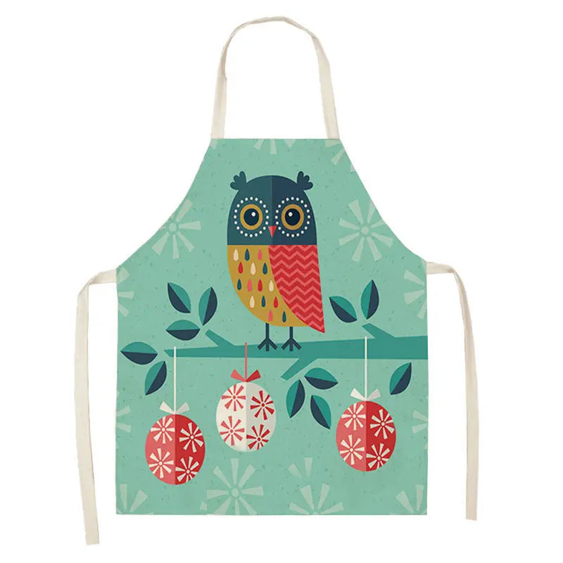 Matching Parent & Child Christmas Linen Blend Apron