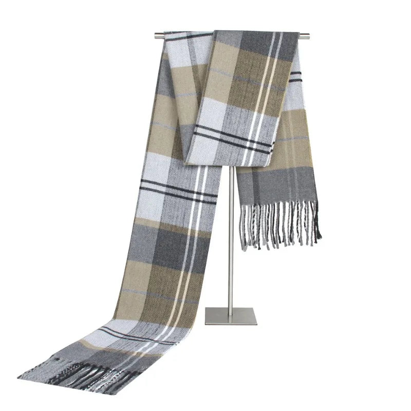 Classic Men's Faux Cashmere Winter Scarf for Man  - Great Christmas Gift