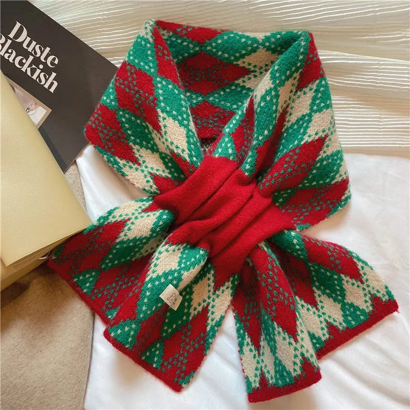 Christmas Tree Patterned Winter Neck Scarf