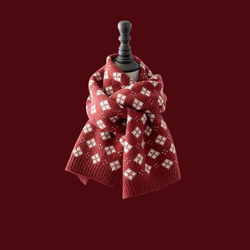 Christmas Tree Patterned Winter Neck Scarf