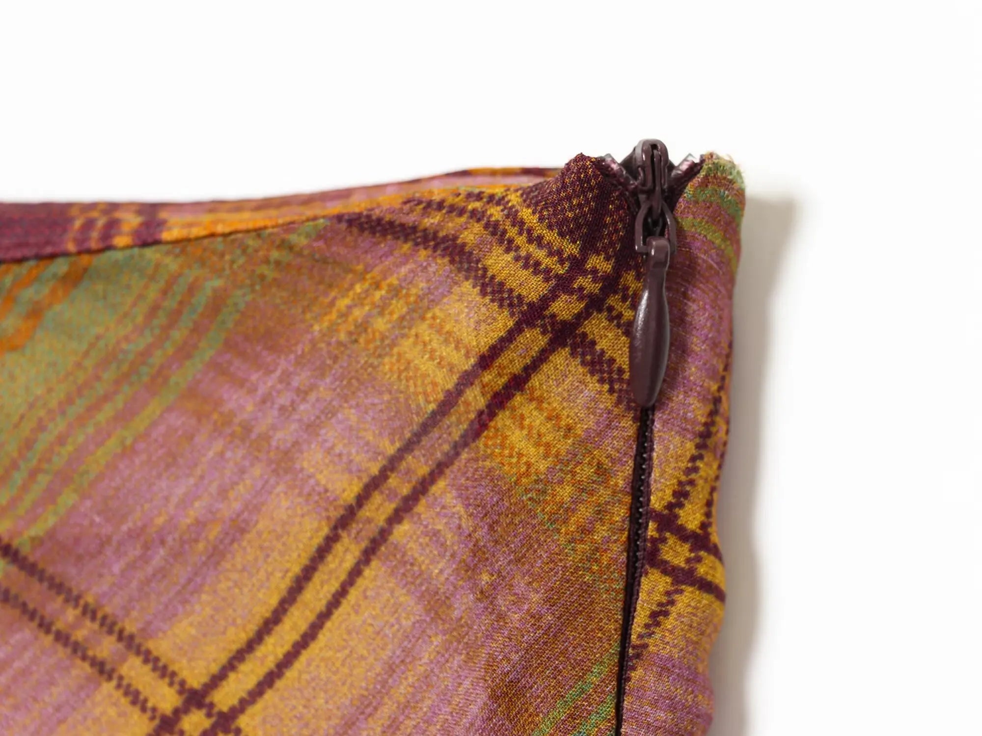 Women's Checkered Print High Waist Asymmetrical Wrinkle Hem Short Skirt