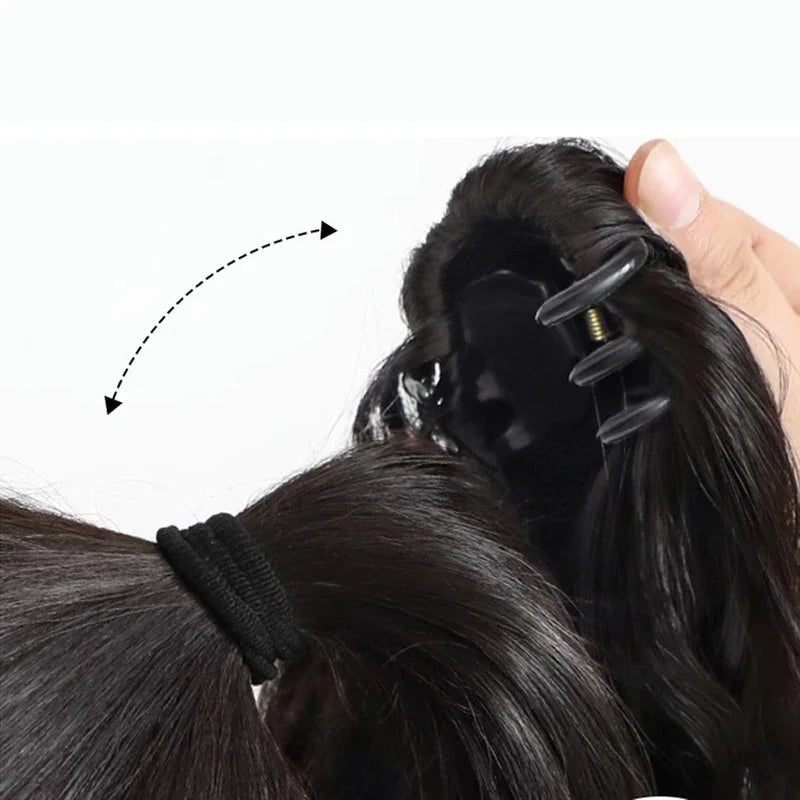 Synthetic Short Curly Wig Ponytail 12Inch Claw Clip-In