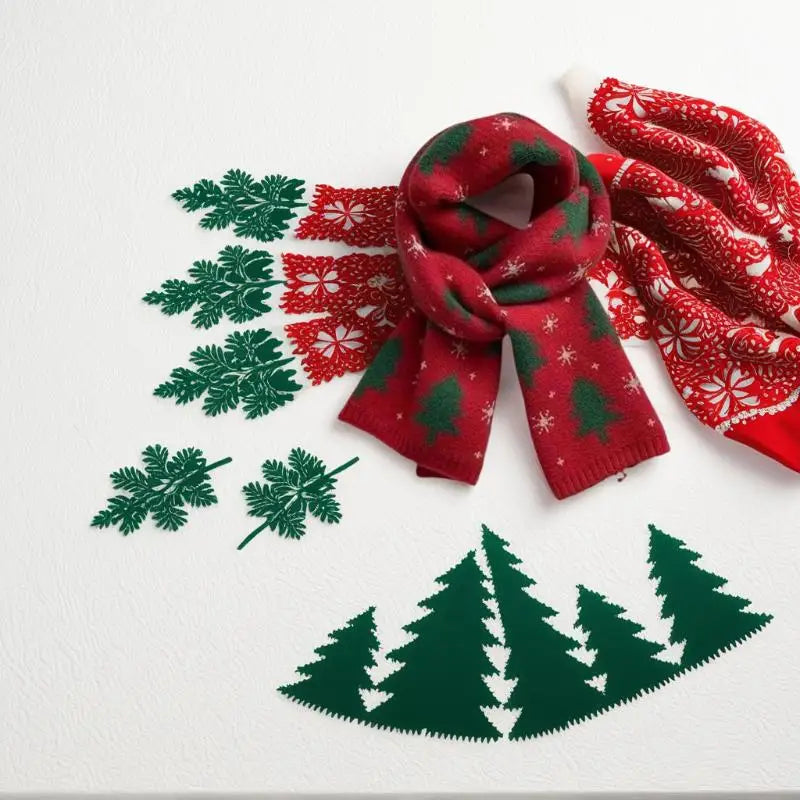 Christmas Tree Patterned Winter Neck Scarf