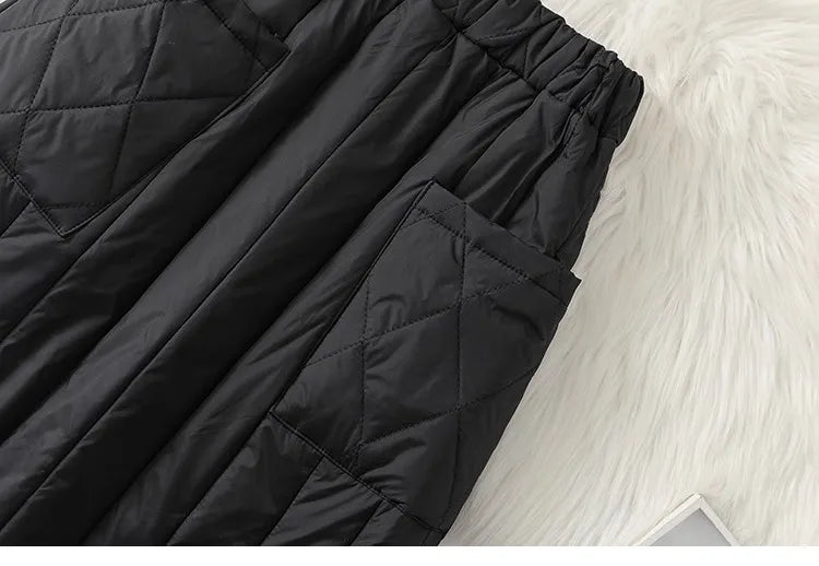 Windproof Cotton High Waist Women's A-Line Skirt