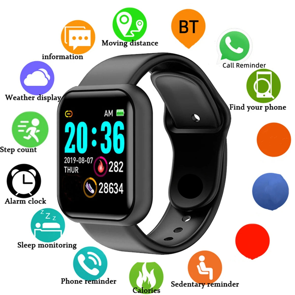 Men's Android IOS Smartwatch with Fitness Monitor