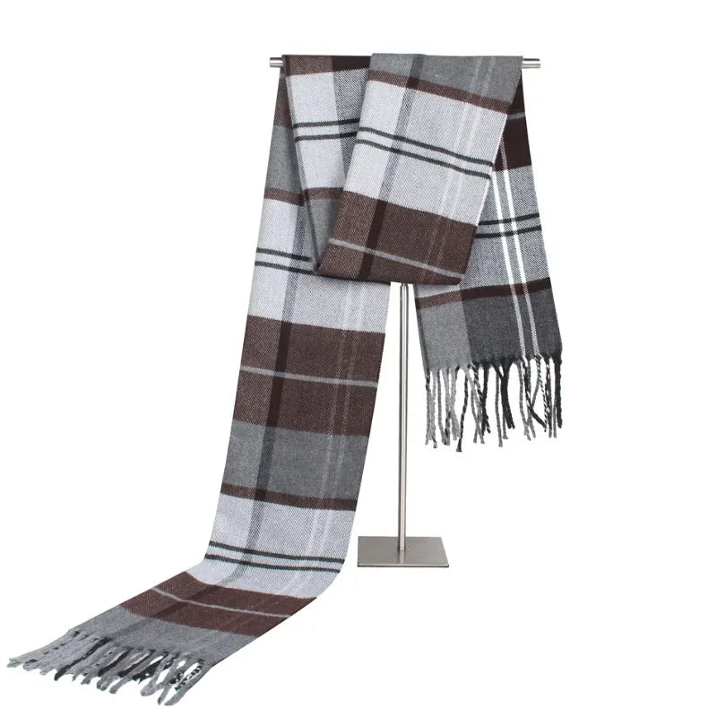 Classic Men's Faux Cashmere Winter Scarf for Man  - Great Christmas Gift