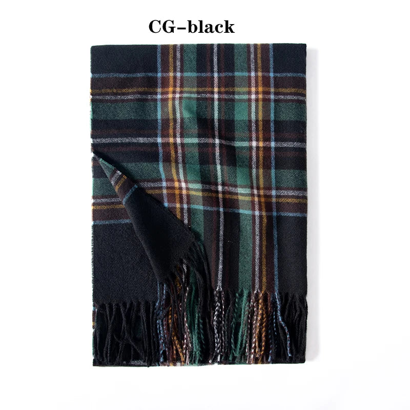 Men's Fashion Winter Scarf  With Tassel Cashmere Wrap