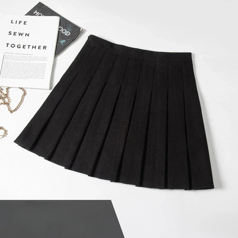 Pleated High Waisted Winter Skirt