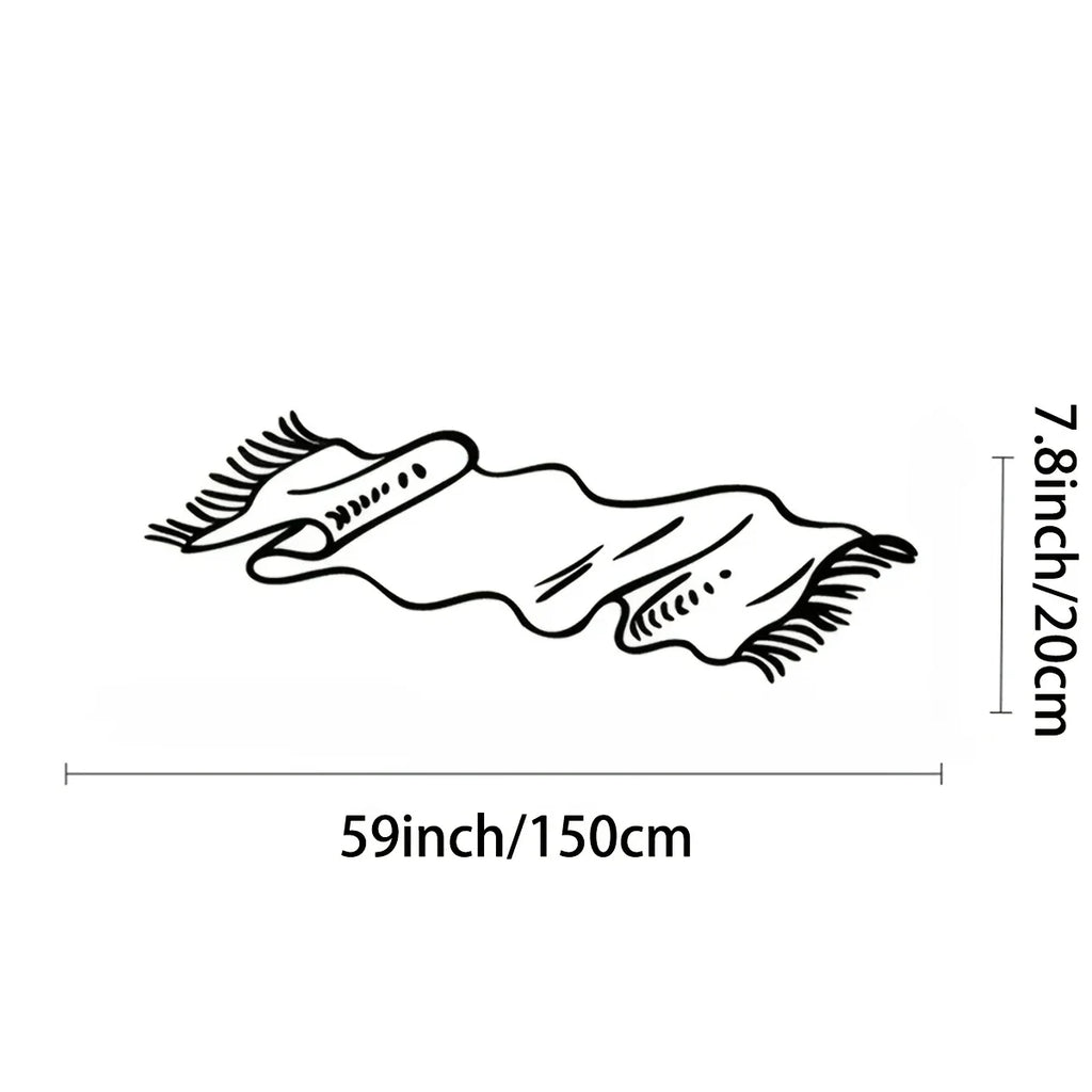 Acrylic Knitted Striped Scarf - Warm, Breathable & Ear Protection