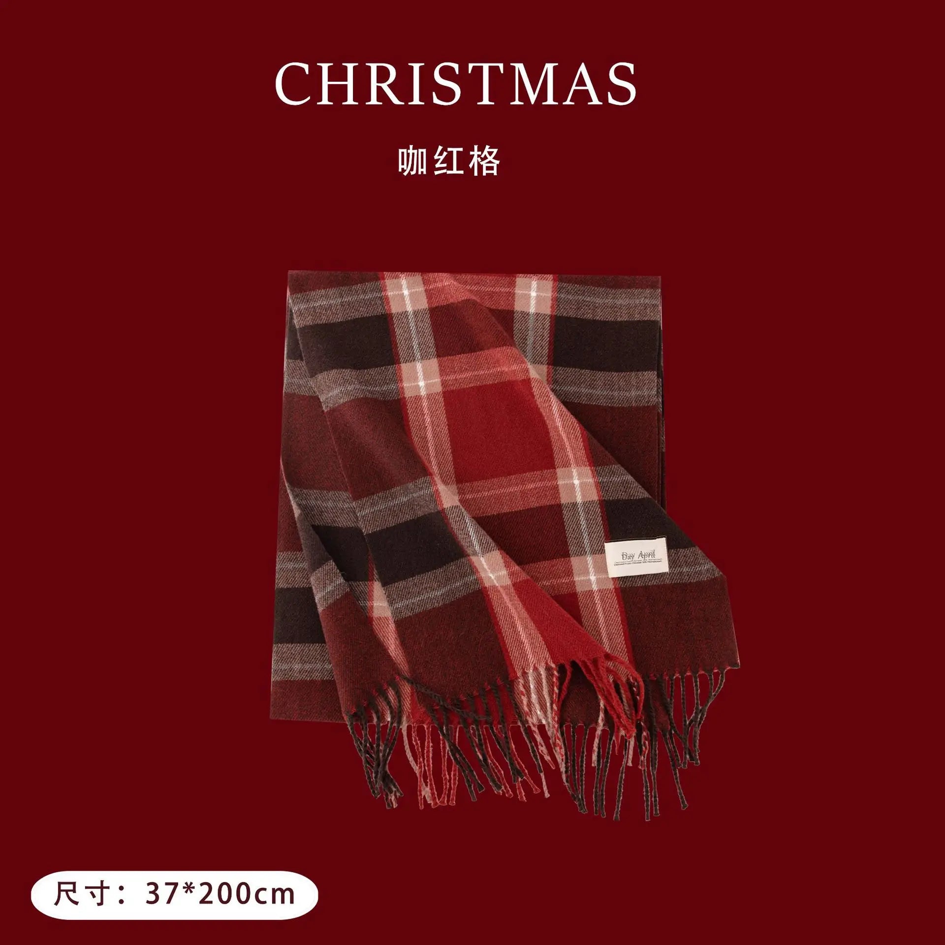 Christmas Red Checkered Versatile Scarf