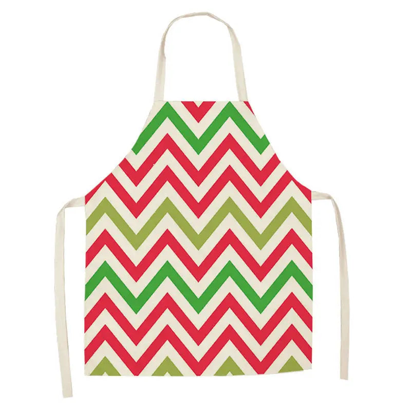 Matching Parent & Child Christmas Linen Blend Apron