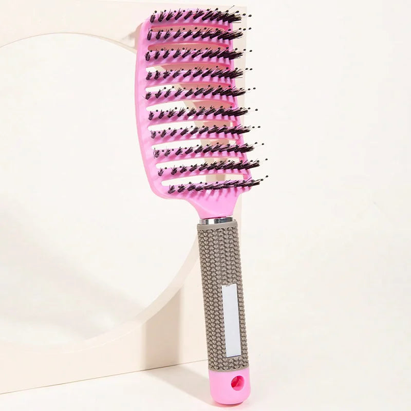 Boar Bristle Nylon Detangler Hair Brush & Scalp Massage Comb