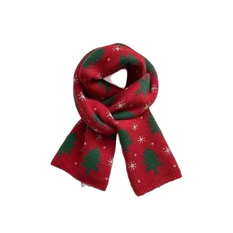 Christmas Tree Patterned Winter Neck Scarf