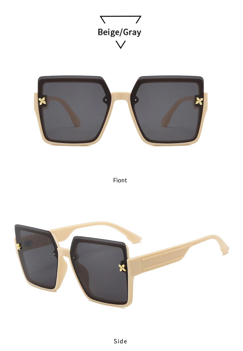 Niche Exquisite Square Sun Glasses - Protective Glasses UV400