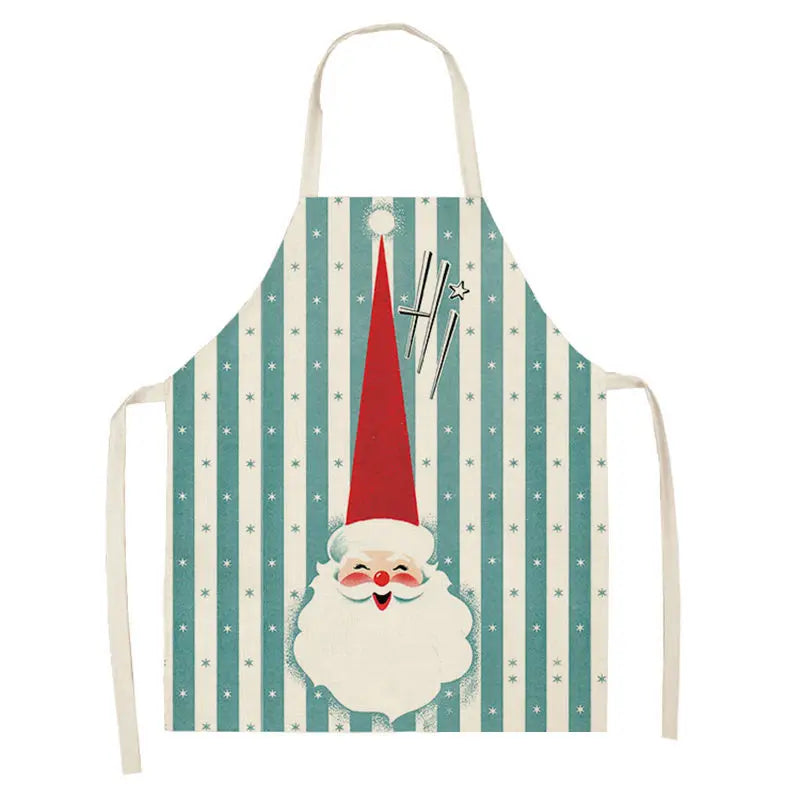 Matching Parent & Child Christmas Linen Blend Apron