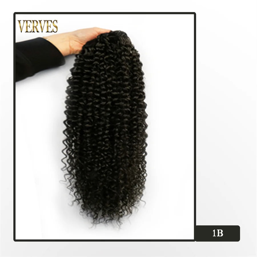 Synthetic Drawstring Puff Afro Curly 16 Inch Ponytail